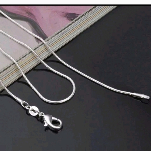 925 STERLING LONG SKINNY SILVER ROUND SNAKE CHAIN NECKLACE FOR LAYERING 26" - Picture 6 of 8